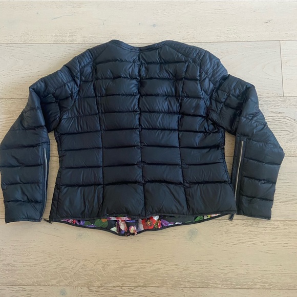 Lightweight Packable Quilted Puffer Jacket Black Cropped Moto Style XL NWOT BCBG - Picture 4 of 9